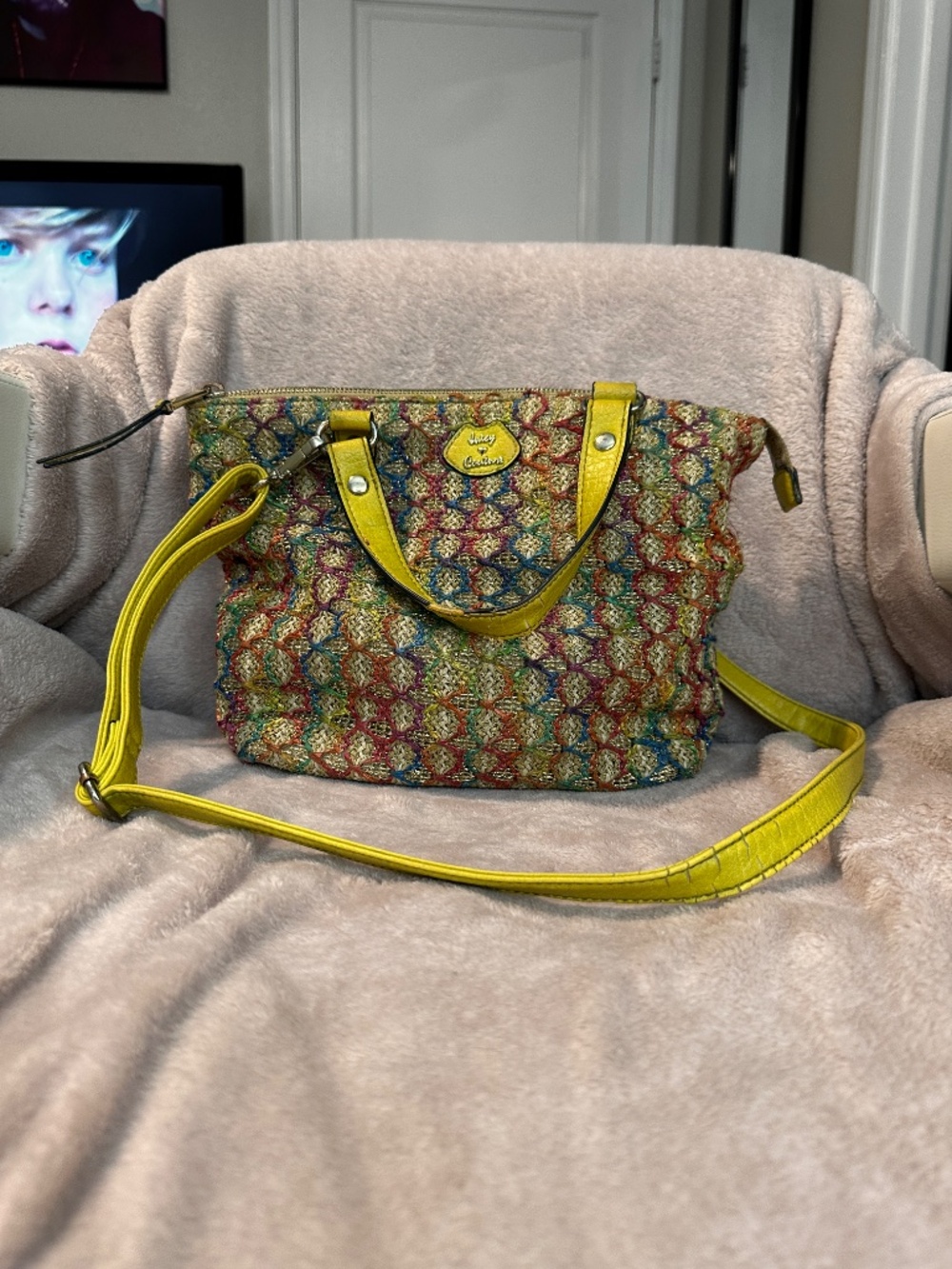 vintage juicy couture multicolored woven bag